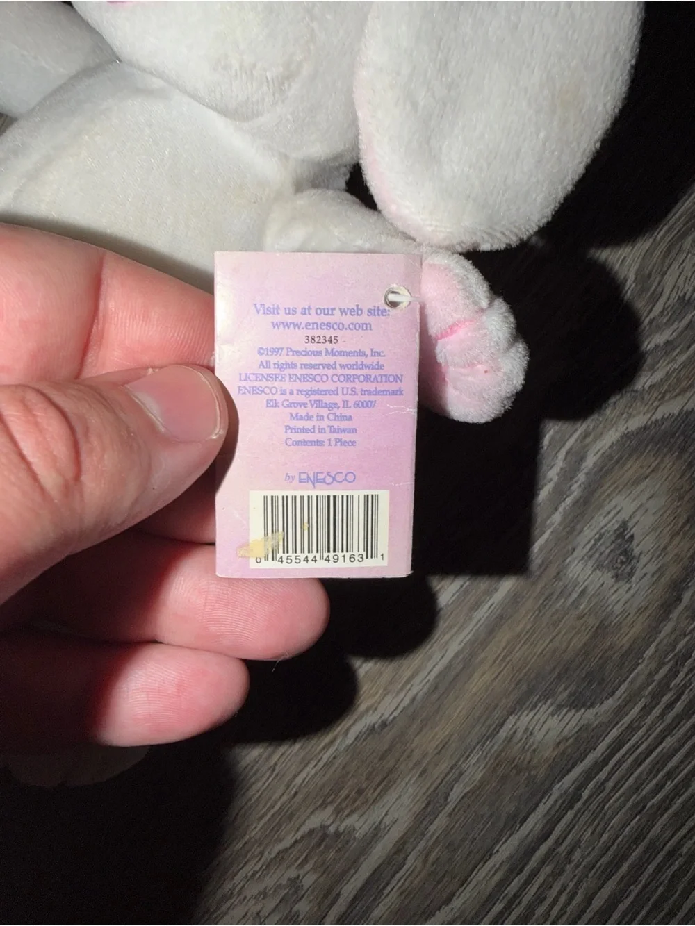 Vintage 1998 Precious Moments Tender Tails Bunny Plush Stuffed 382345 Animal NWT